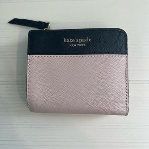 Small pink and black Kate spade wallet